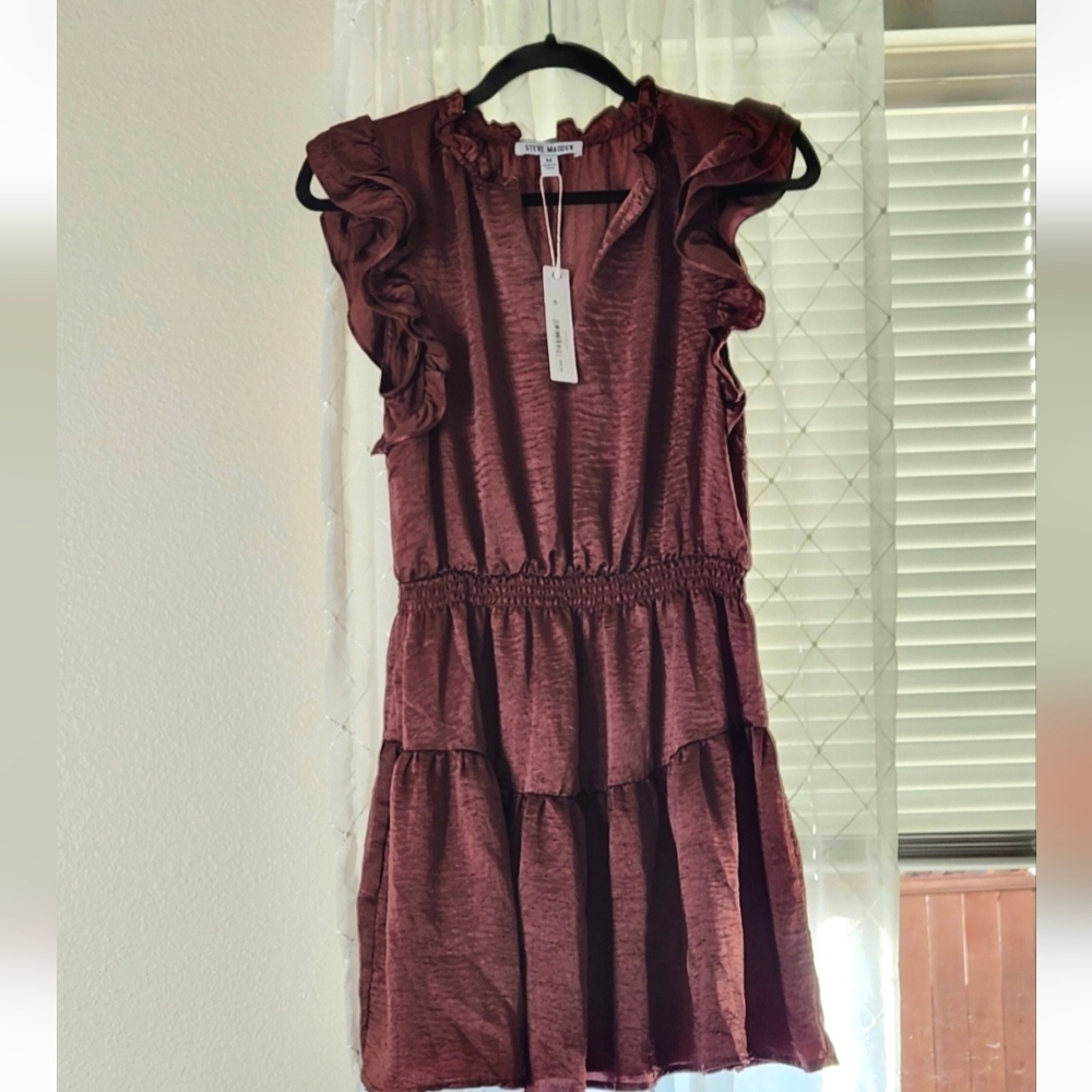 Steve Madden Prairie Dreams Mini Dress – Sienna Bronze – Medium NWT